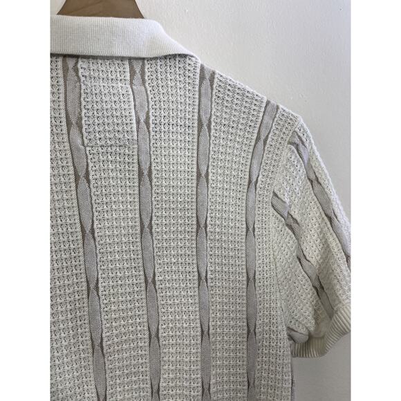 Johnny Collar Polo M Resort Rockabilly Elvis Old Money Preppy Retro 90s Luxury - Picture 10 of 14